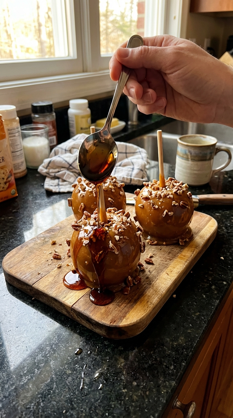 Maple Pecan Candy Apples