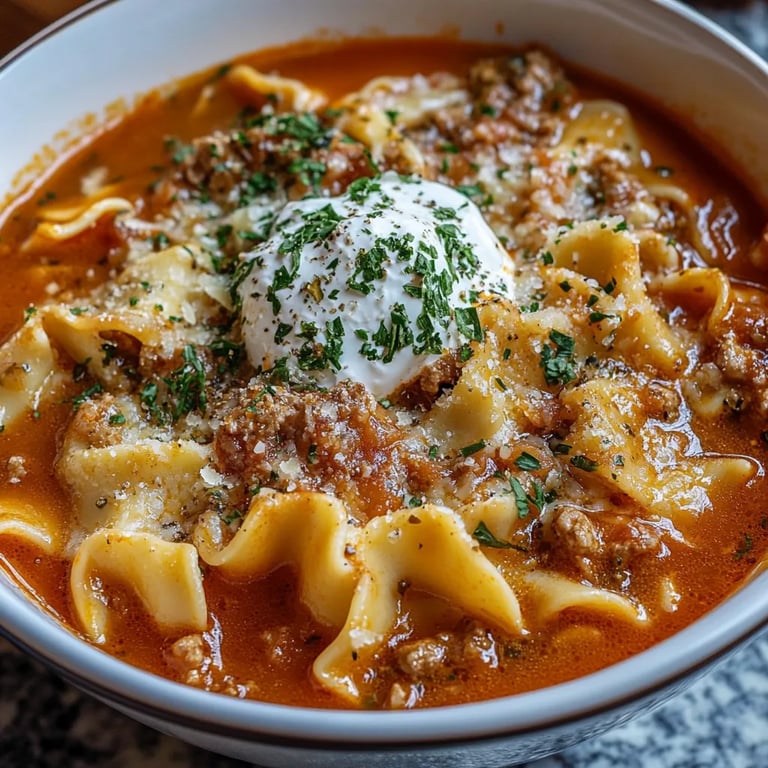 Easy One-Pot Lasagna Soup