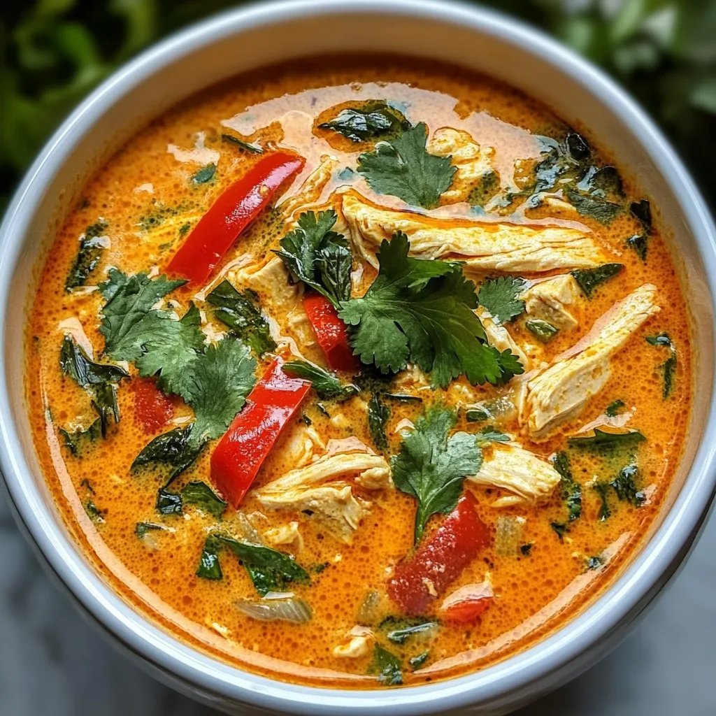Crockpot Thai Coconut Chicken Soup