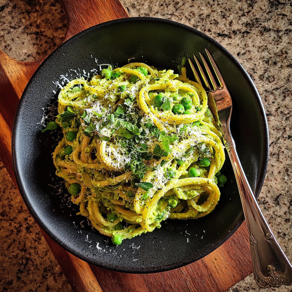 Pea and Mint Pasta Delight
