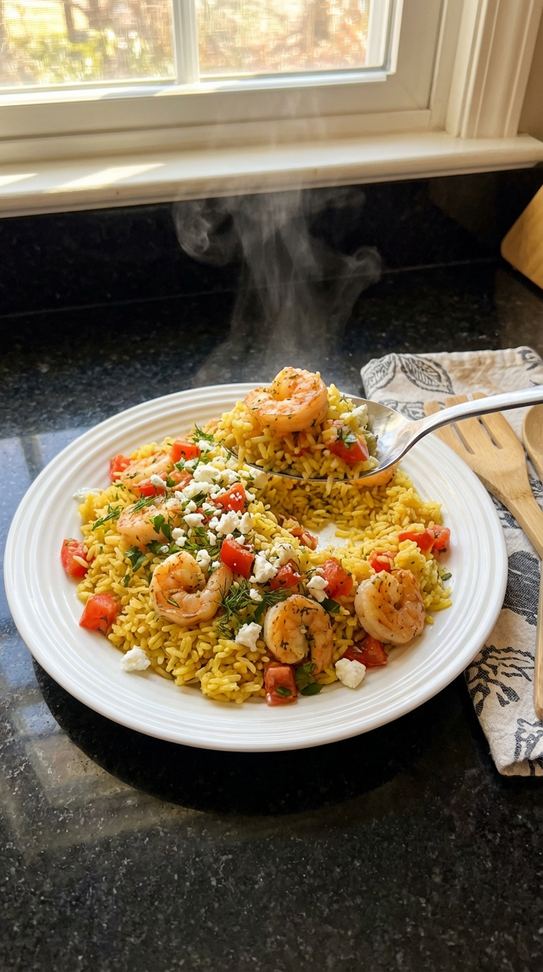 Mediterranean Shrimp and Rice