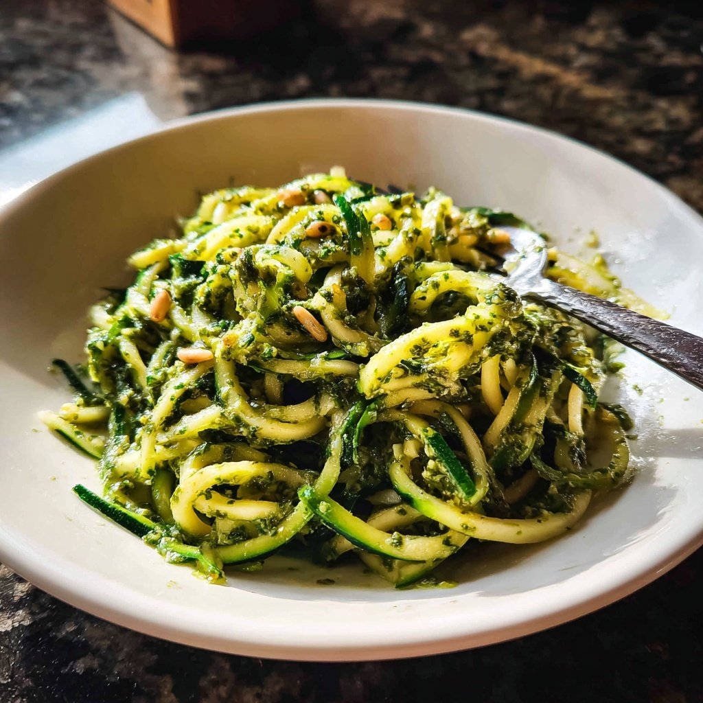 Zucchini Noodles with Pesto