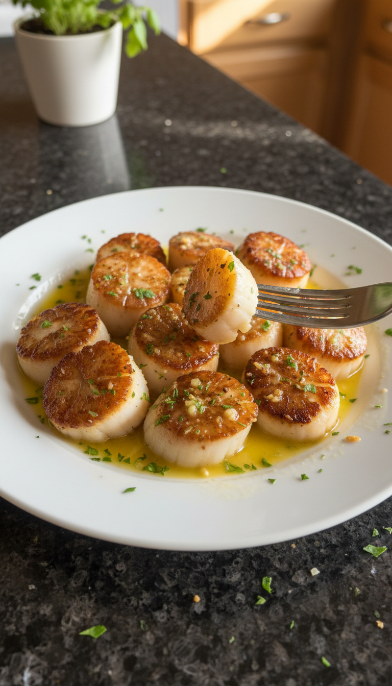 Simple Seared Scallops Dish