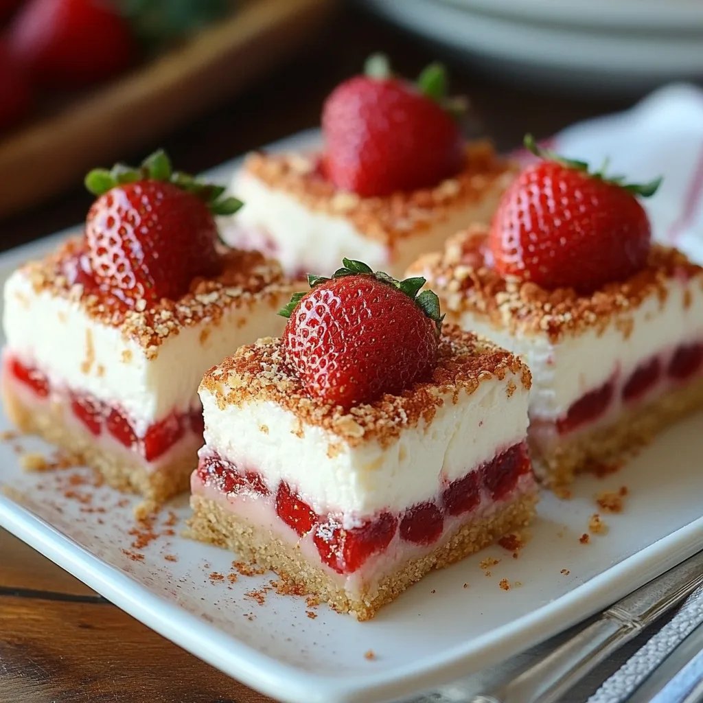 No-Bake Strawberry Cheesecake Bars: An Amazing Ultimate Recipe