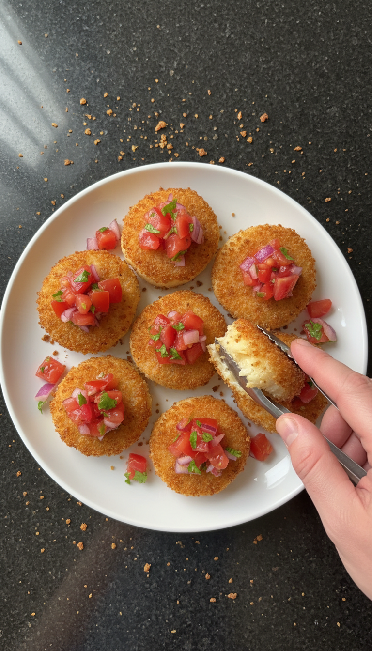 Crispy Scallops with Tomato Relish