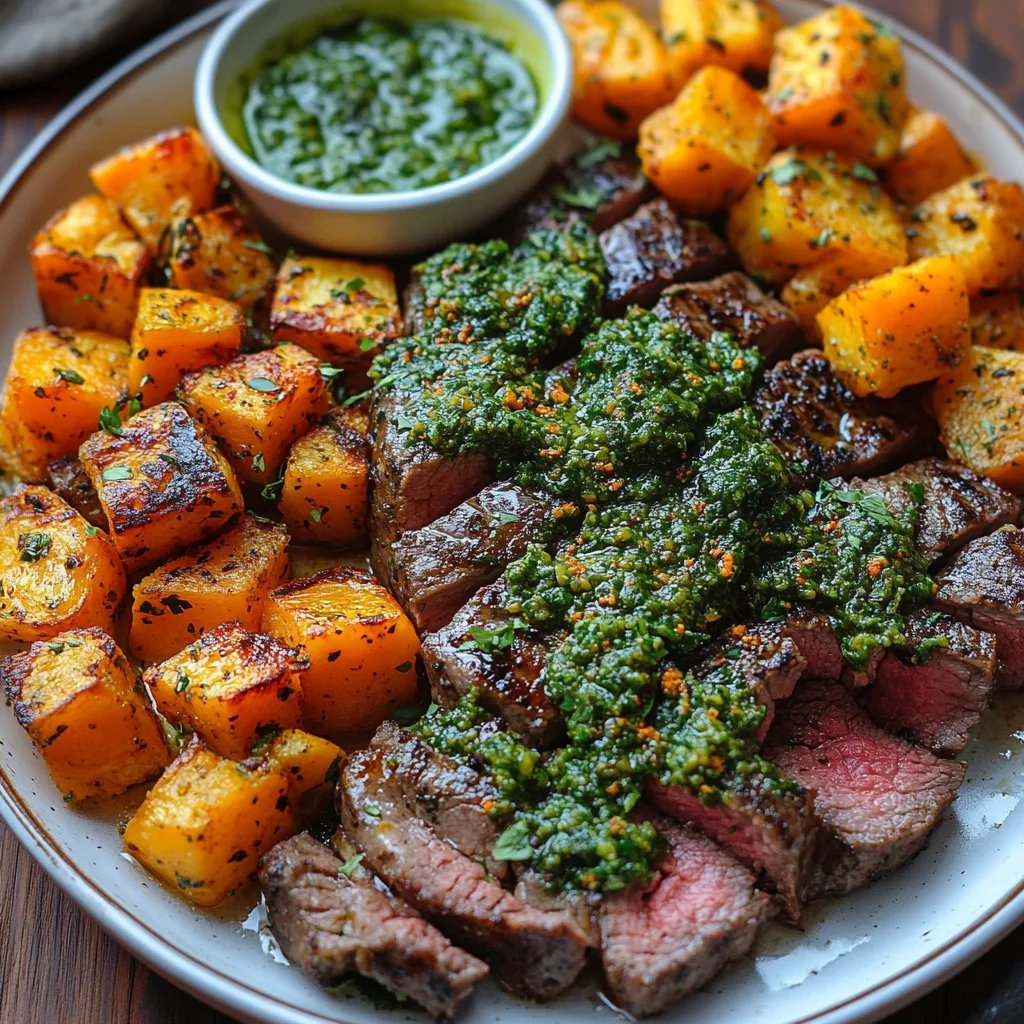 Steak w/ Green Sauce & Sweet Potatoes: An Amazing Ultimate Recipe