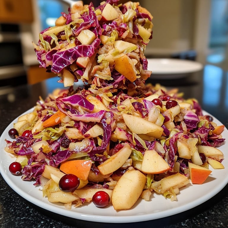 Spiced Red Cabbage with Apples and Cranberries