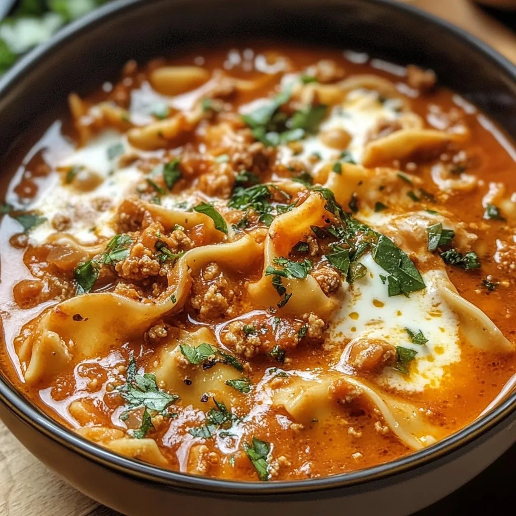 Easy Lasagna Soup Recipe