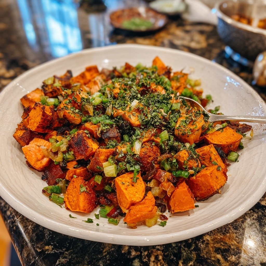 Salmon and Sweet Potato Hash