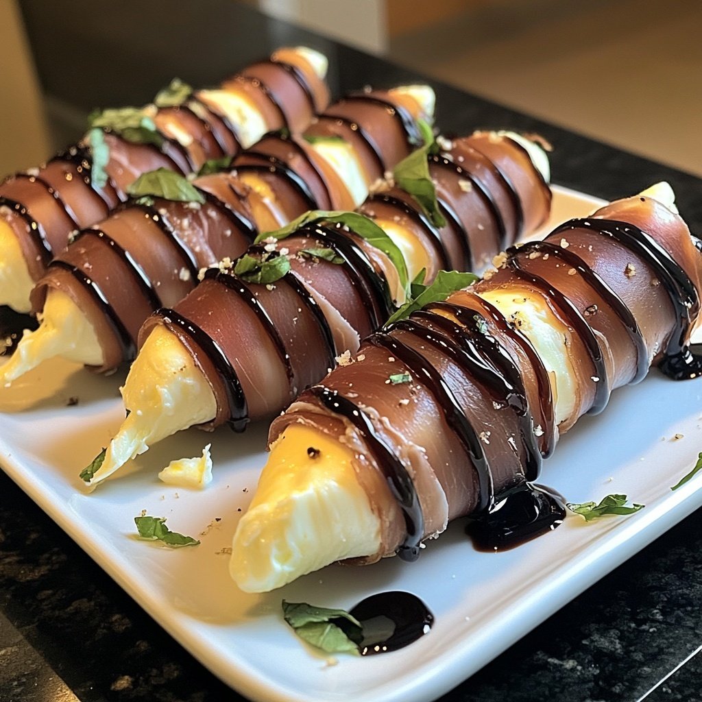 Prosciutto Wrapped Mozzarella Bites