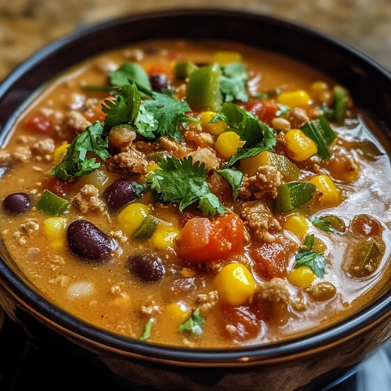High Protein Creamy Taco Soup
