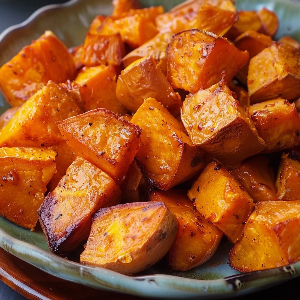 Maple Cinnamon Roasted Sweet Potatoes