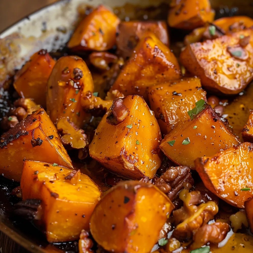Easy Maple Walnut Roasted Sweet Potatoes Recipe