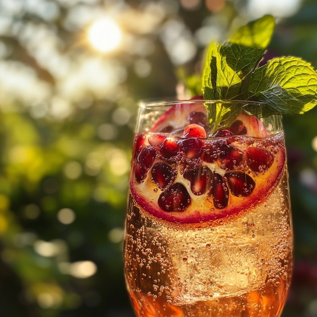 Pomegranate Vanilla Vodka Spritz Cocktail