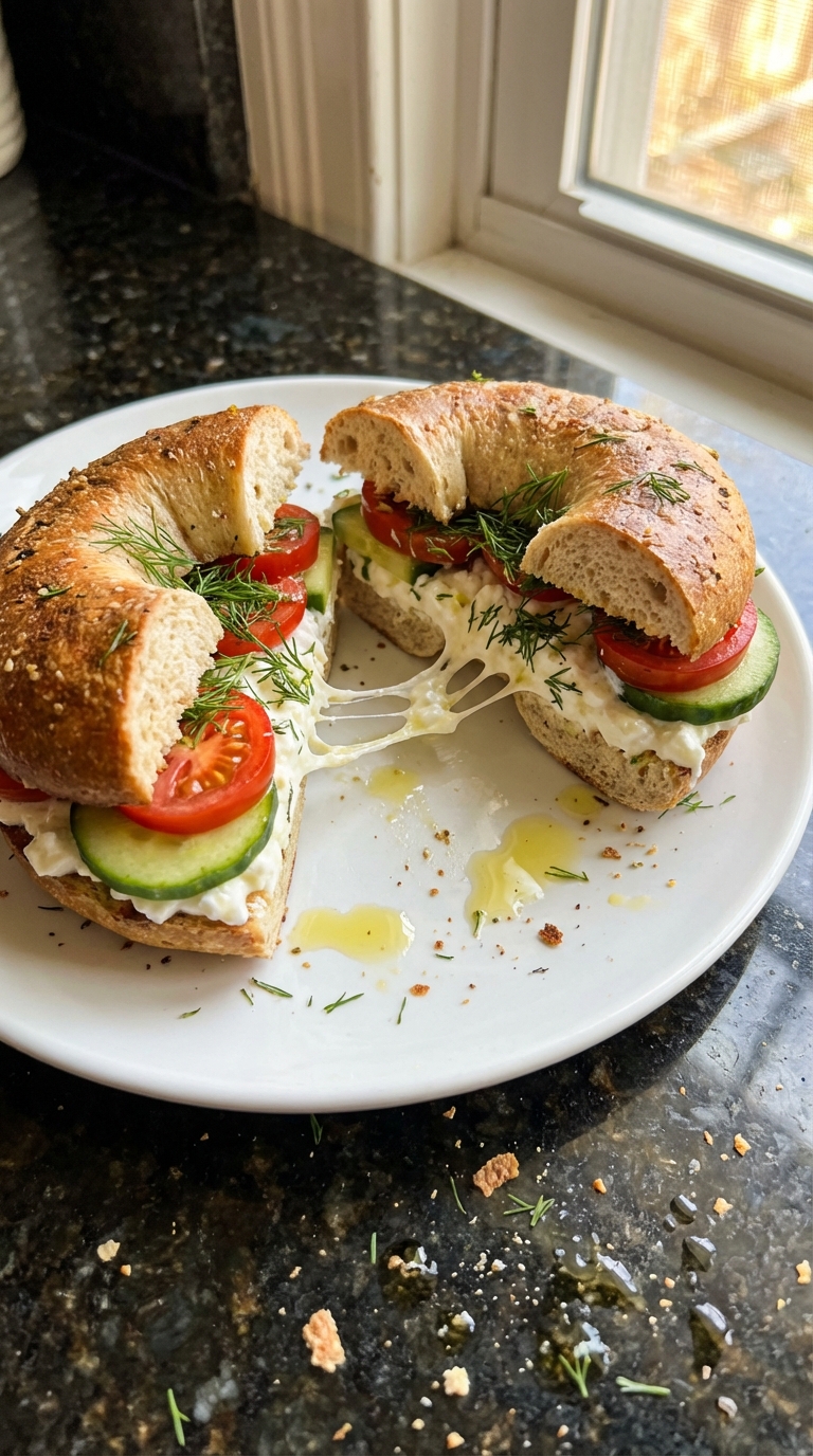 Cottage Cheese Bagel Sandwich Jumble