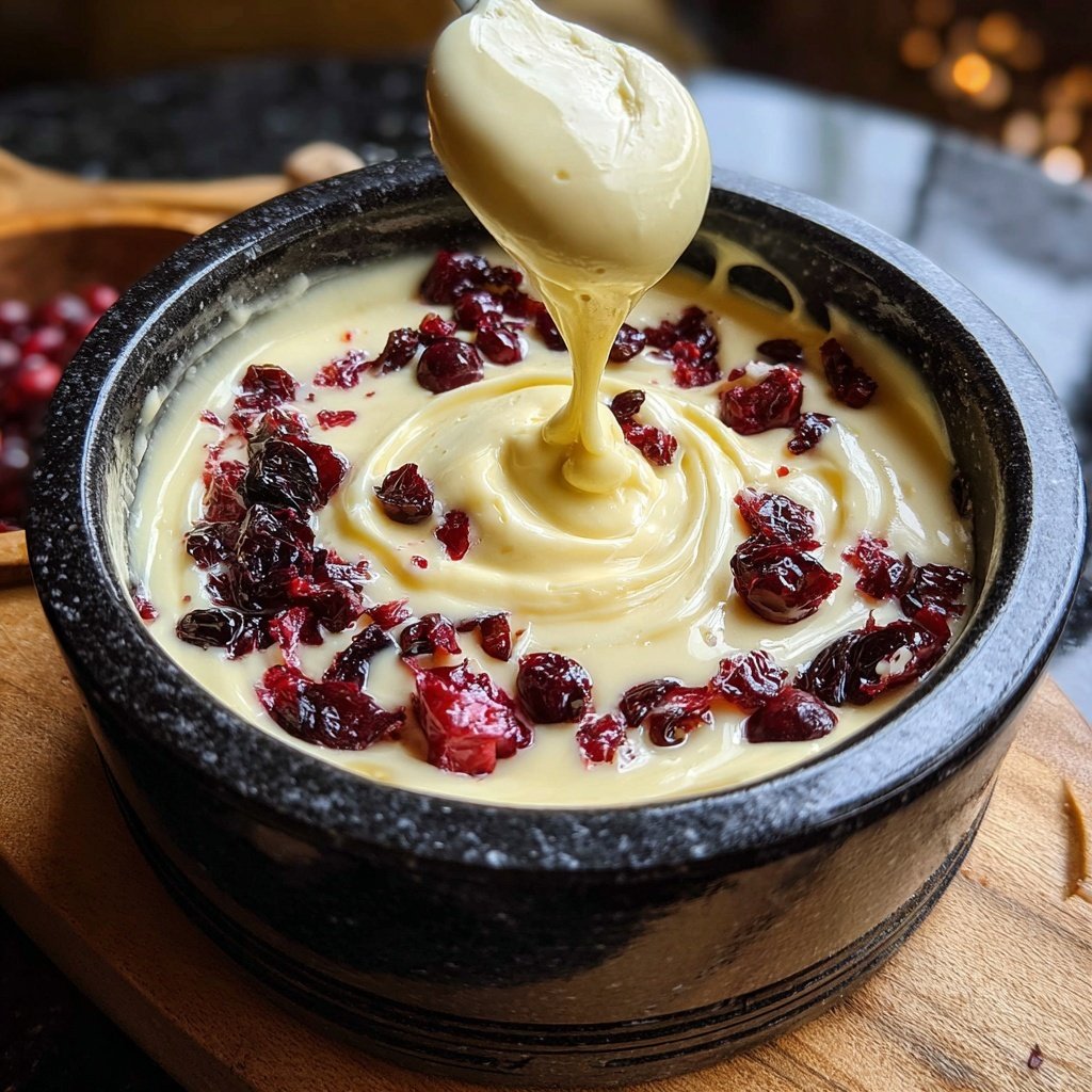 White Chocolate Cranberry Fondue