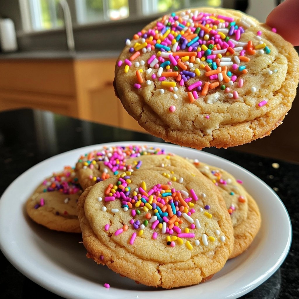 Tender Butter Cookies with Colorful Sprinkles