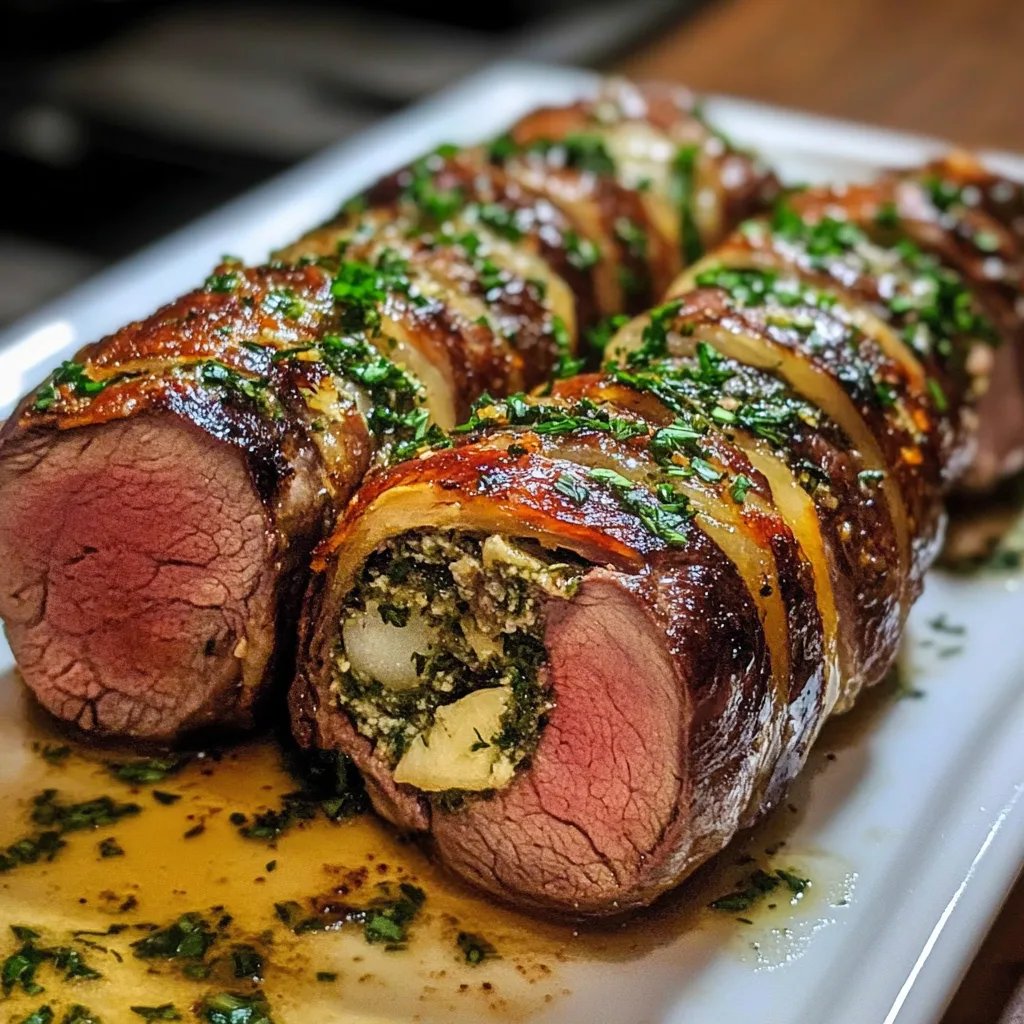Quick Christmas Stuffed Beef Tenderloin