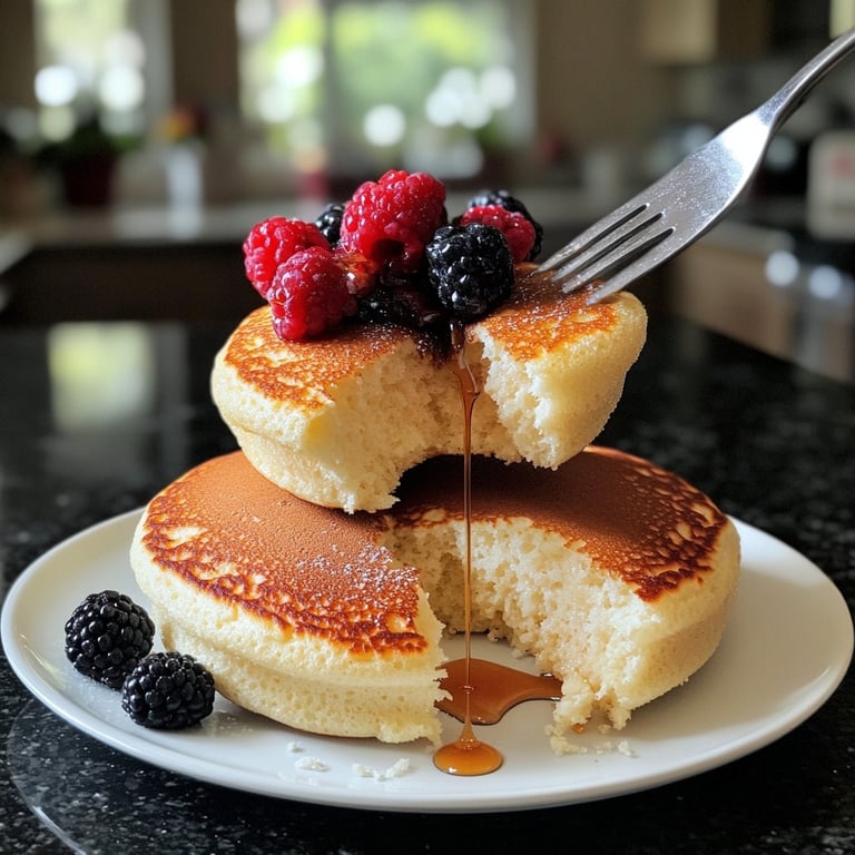 Fluffy Japanese Soufflé Pancakes