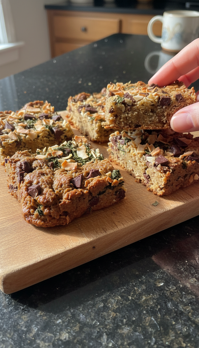 Chocolate-Coconut Dandelion Energy Bars
