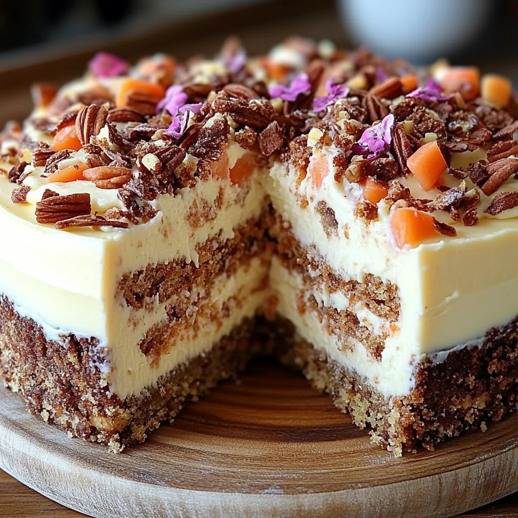 Carrot Cake Cheesecake w/ Creamy Topping: The Ultimate Amazing Recipe