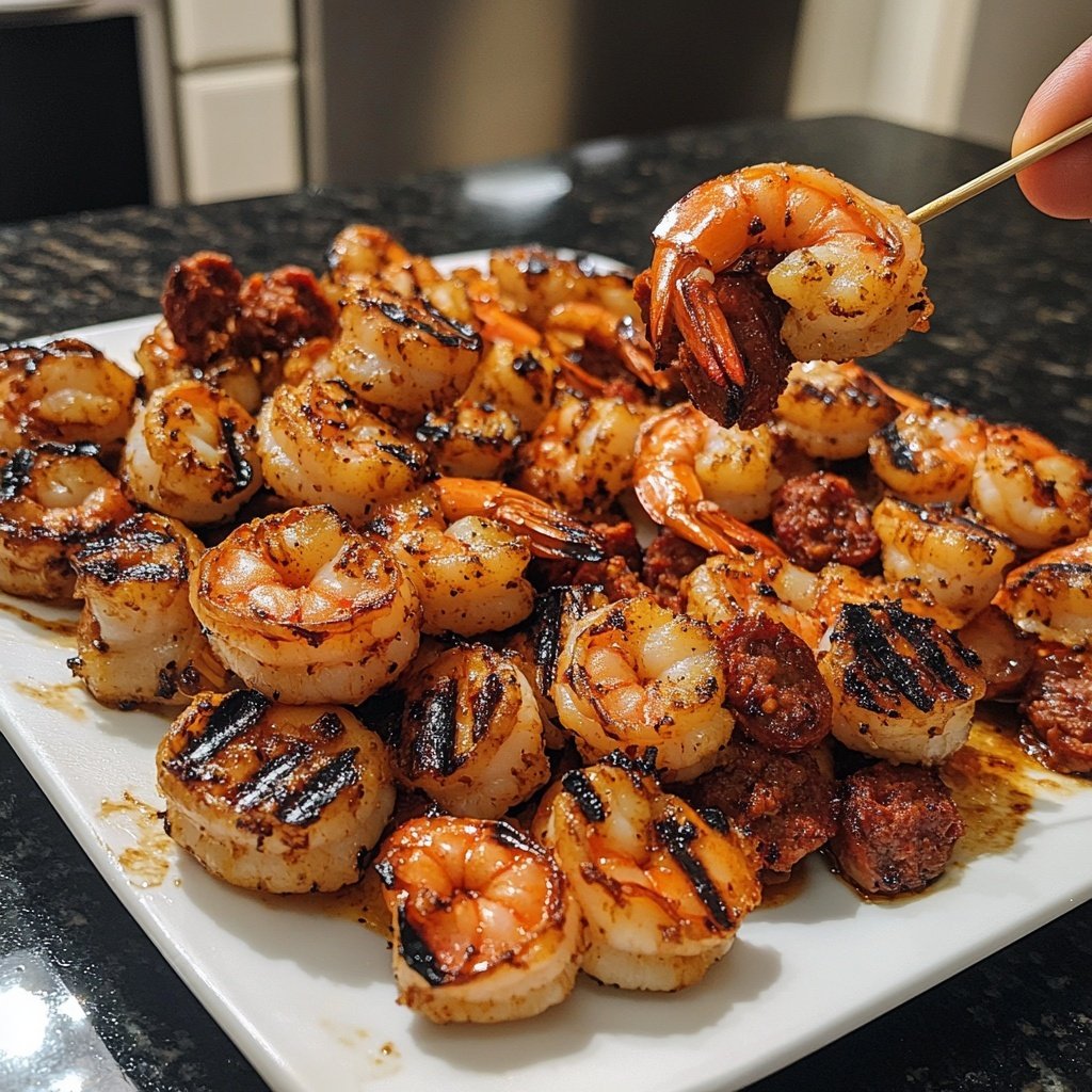 Grilled Shrimp and Chorizo Appetizers