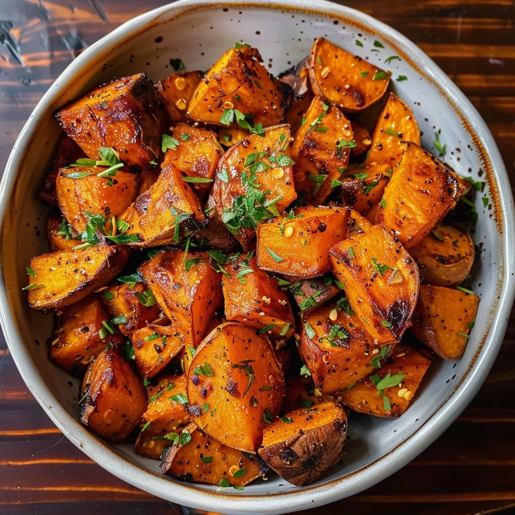 Easy Honey Roasted Sweet Potatoes