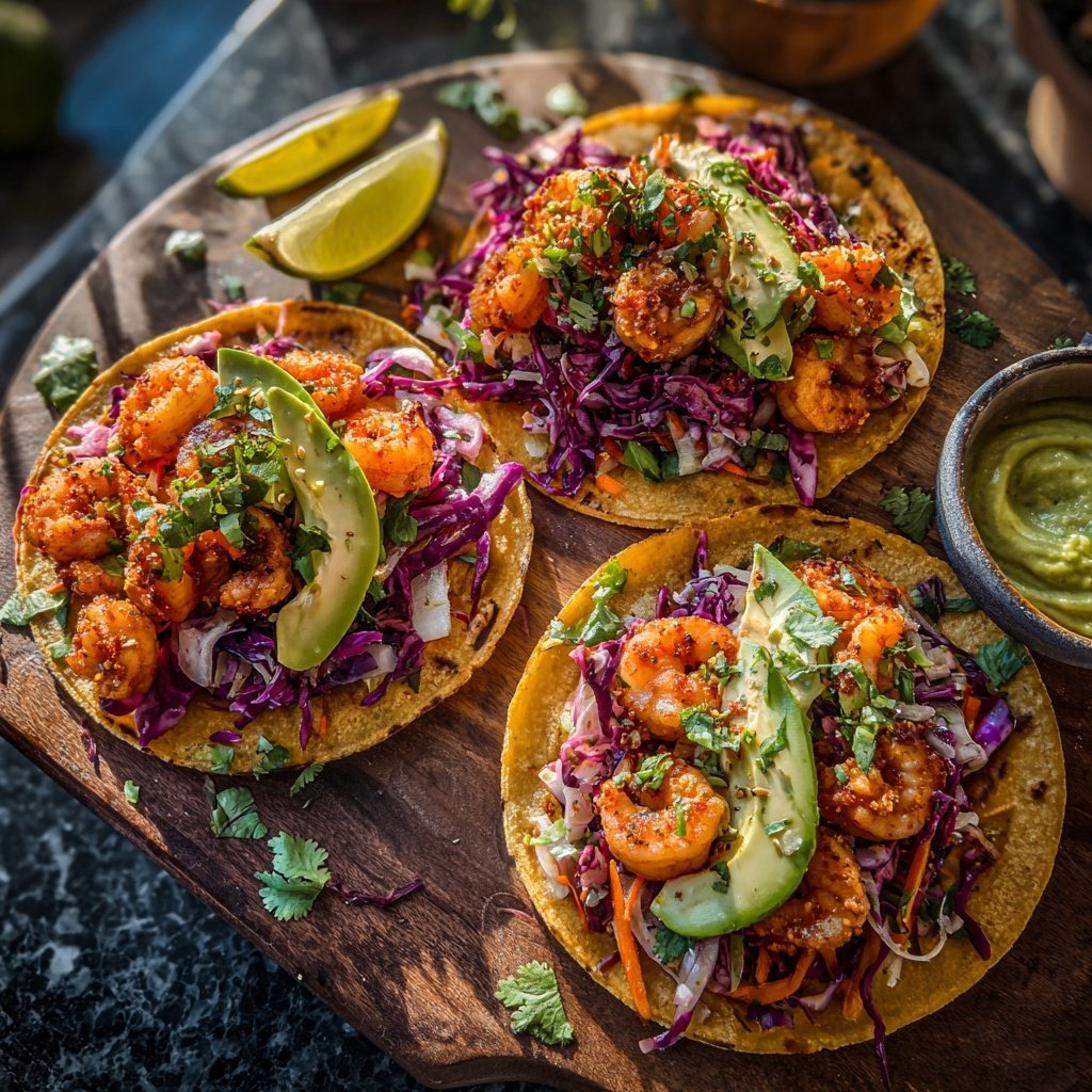 Spring Mojo Shrimp Tacos