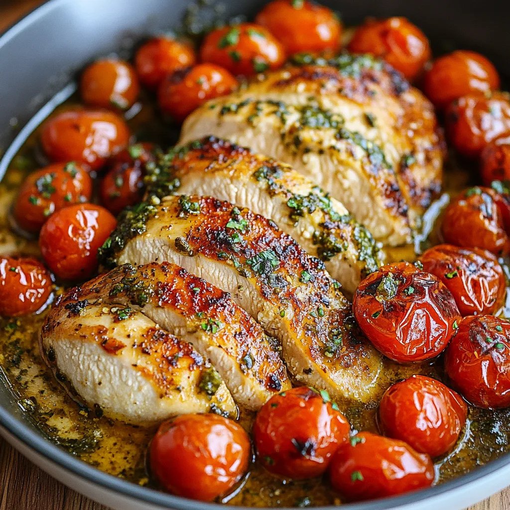 Creamy Pesto Chicken w/ Roasted Tomatoes: An Amazing Ultimate Recipe