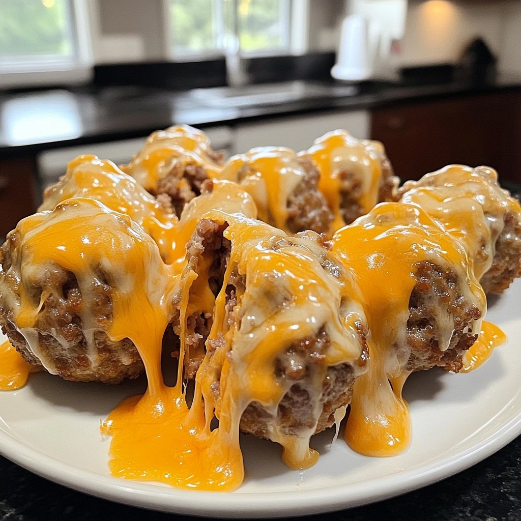 Cheesy Pull Apart Christmas Sausage Balls