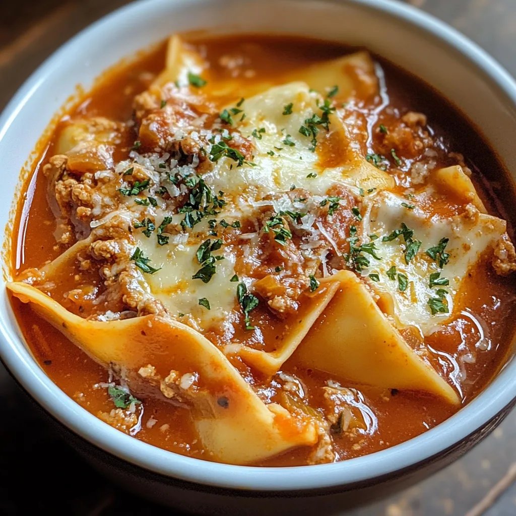 Super Quick Lasagna Soup