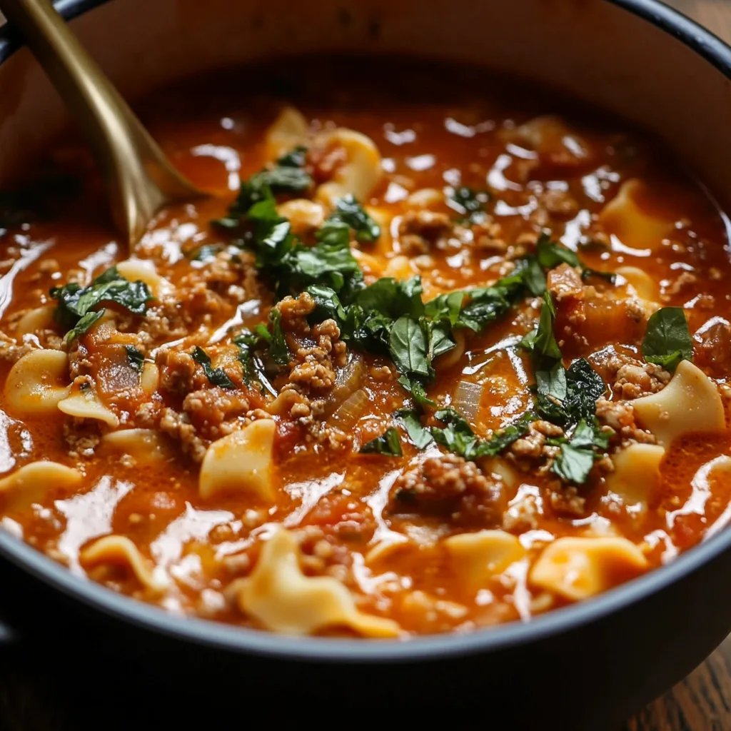 One Pot Lasagna Soup