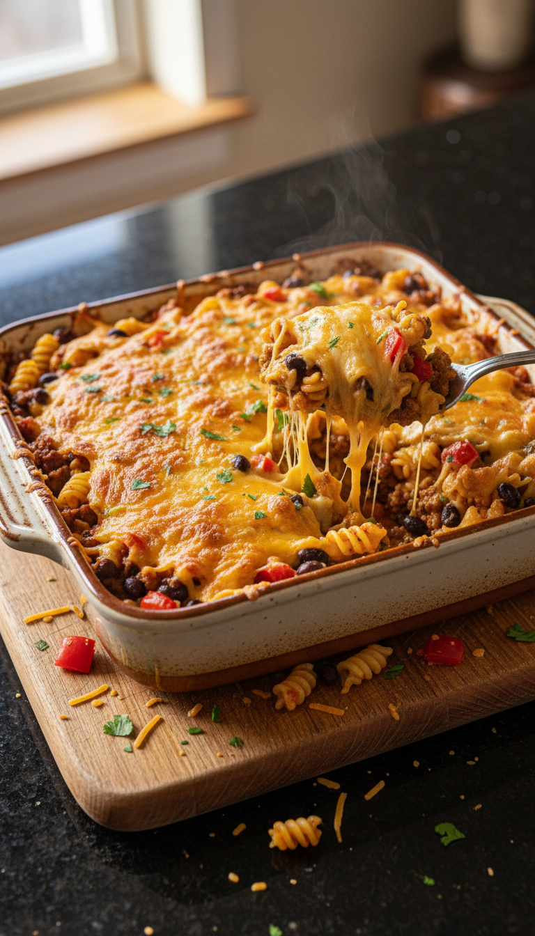 Savory Taco Pasta Bake