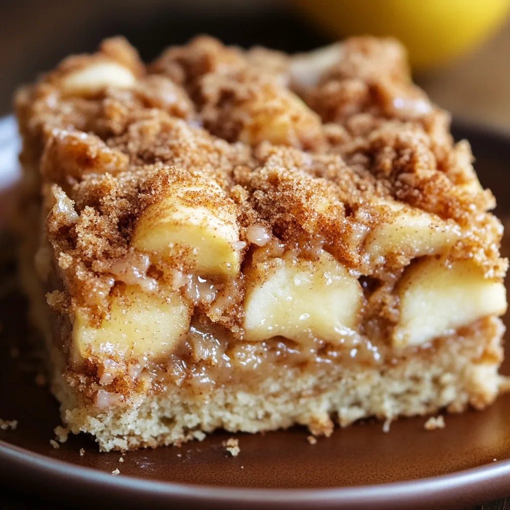 Apple Crumb Cake with Cinnamon Apple Drizzle