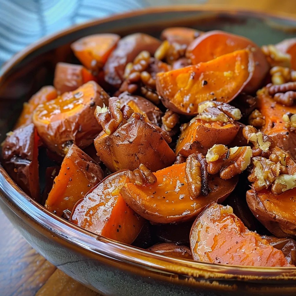 Walnut Maple Roasted Sweet Potatoes