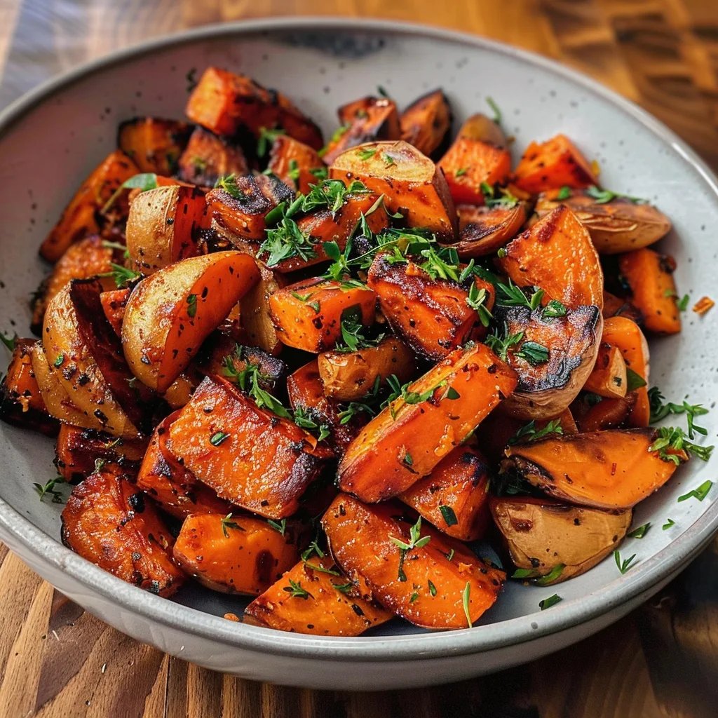 Roasted Sweet Potatoes & Carrots
