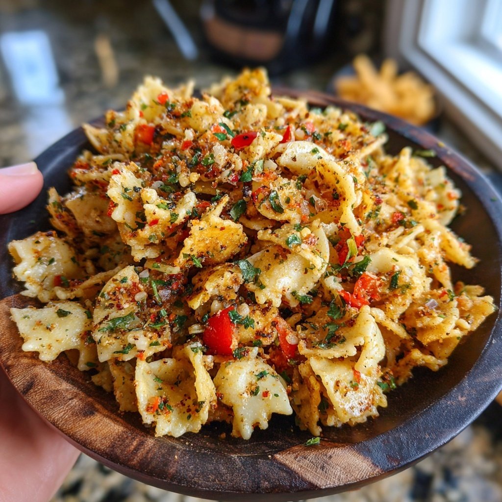 Crunchy Taco Pasta Snack Mix