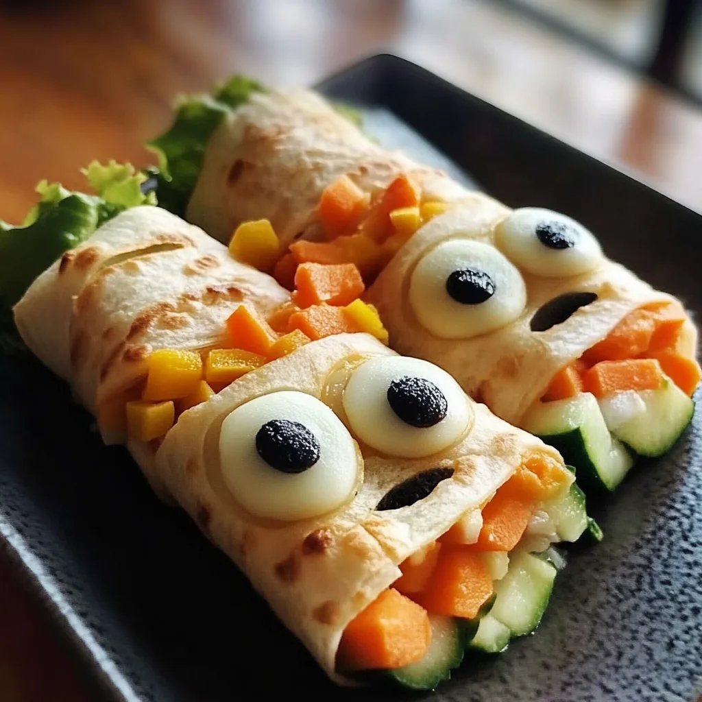 Creepy Cute Mummy Veggie Wraps: An Amazing Ultimate Recipe