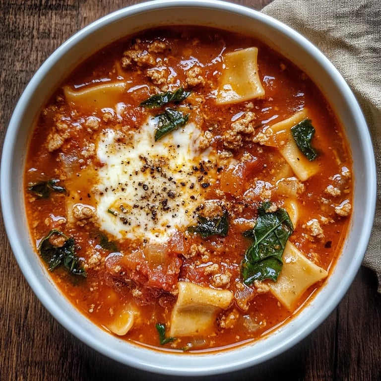Healthy Lasagna Soup