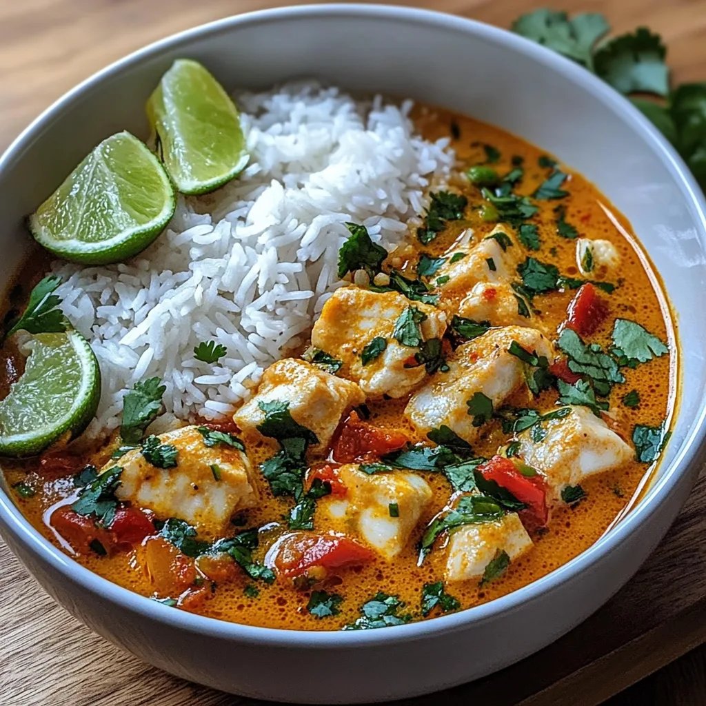 Coconut Lime Fish Curry w/ Jasmine Rice: An Incredible 7-Ingredient Recipe