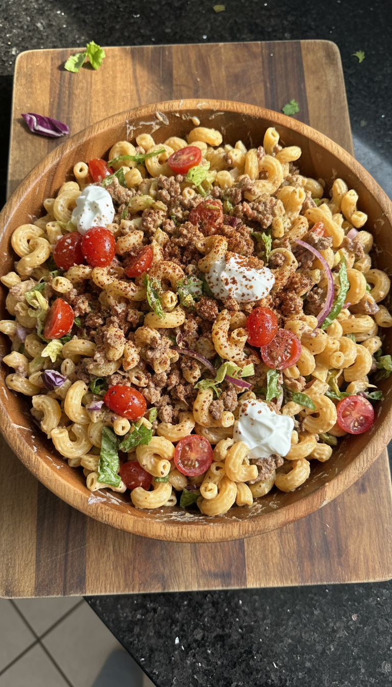 Creamy Taco Pasta Salad Supreme