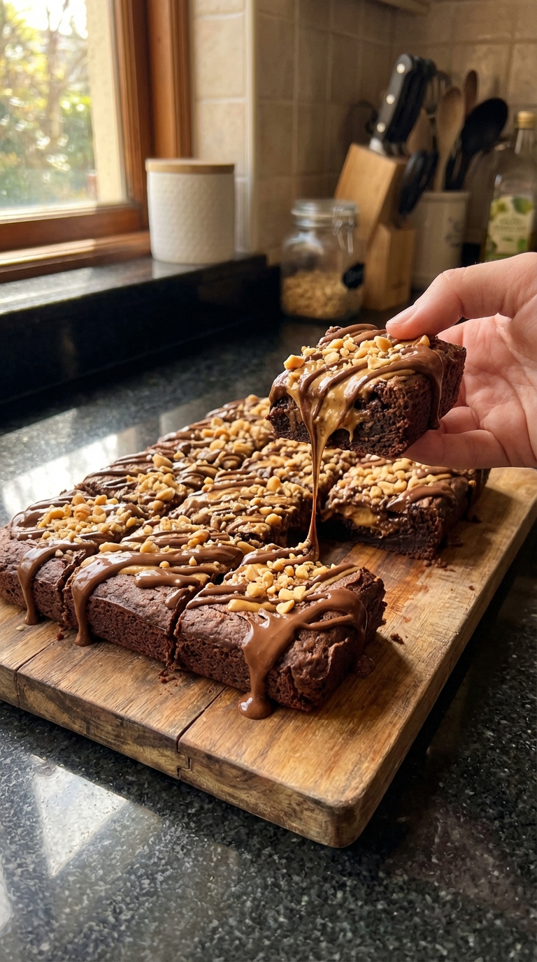 Peanut Butter Fudgy Brownies