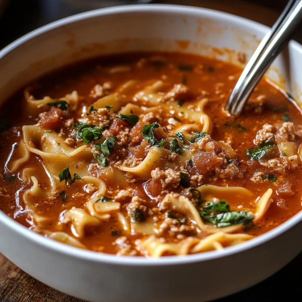 One Pot Lasagna Soup