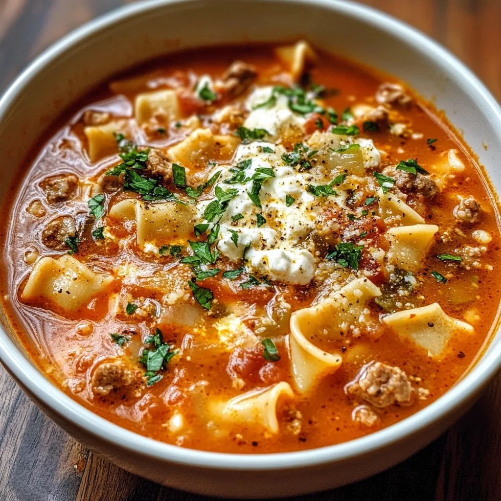 Creamy Lasagna Soup
