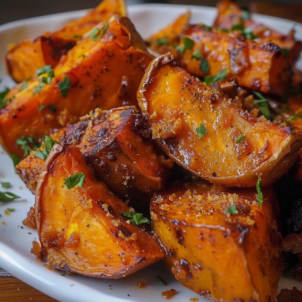 Cinnamon Maple Roasted Sweet Potatoes