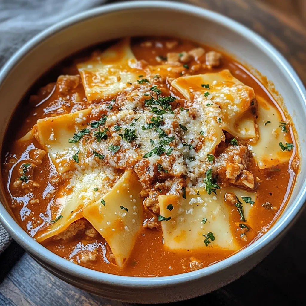 Super Quick Lasagna Soup