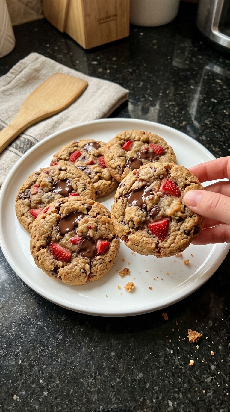 Strawberry Chocolate Chip Cookies