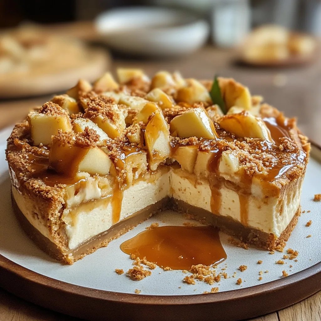 Salted Caramel Apple Pie Cheesecake Recipe