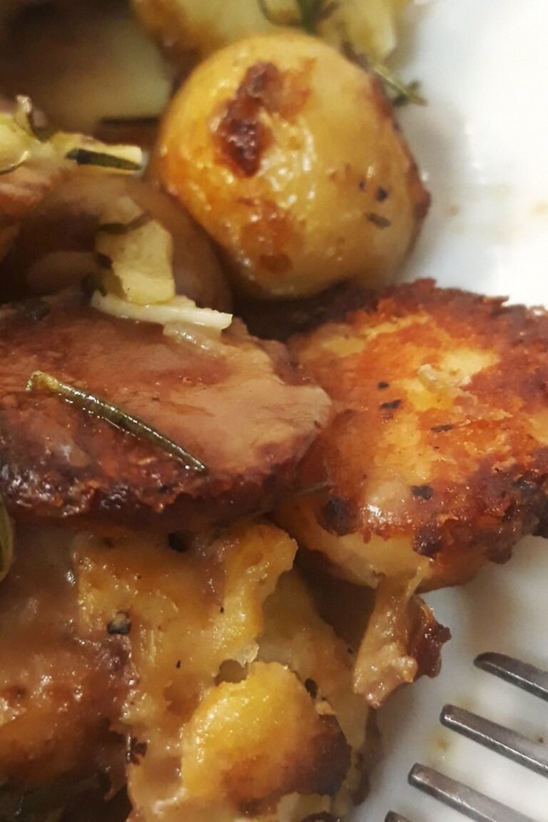 Extra-crispy air fryer smashed potatoes with golden edges, rosemary, and flaky salt