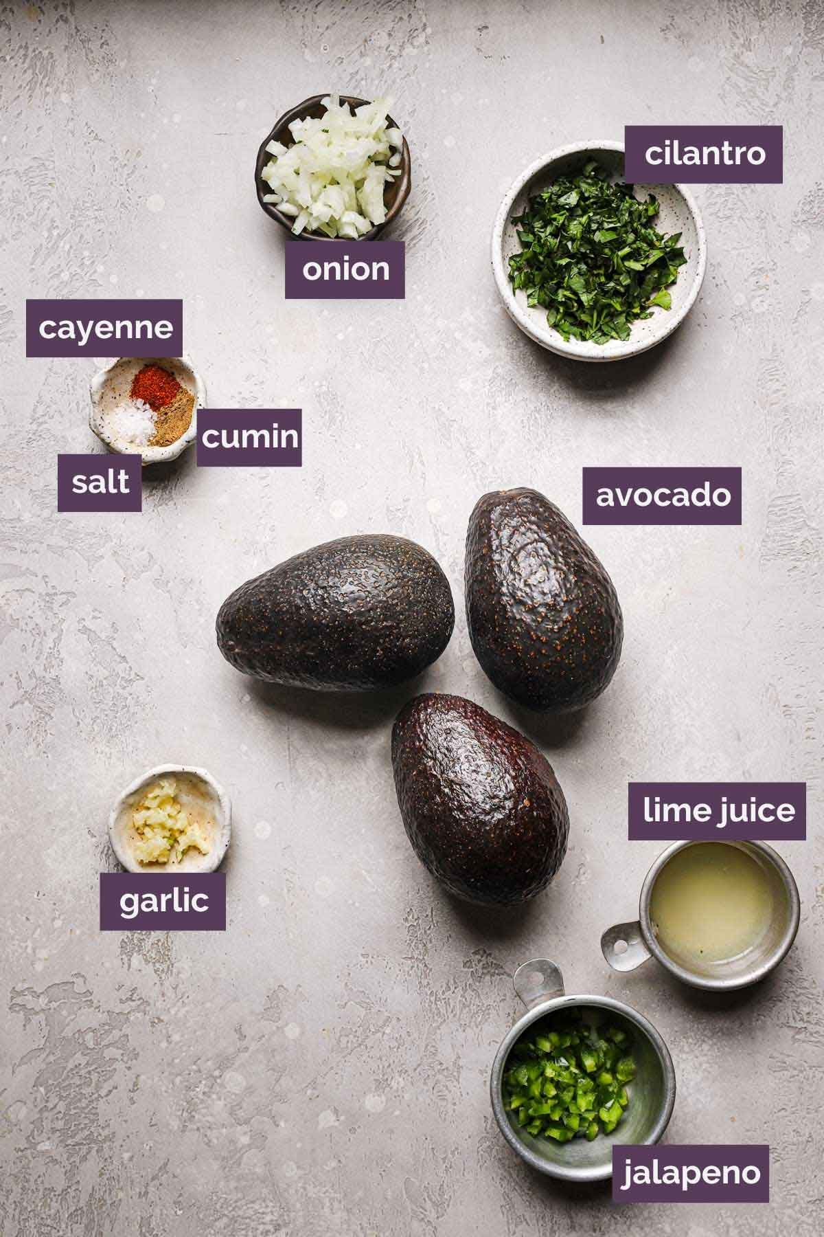 guacamole ingredients 1